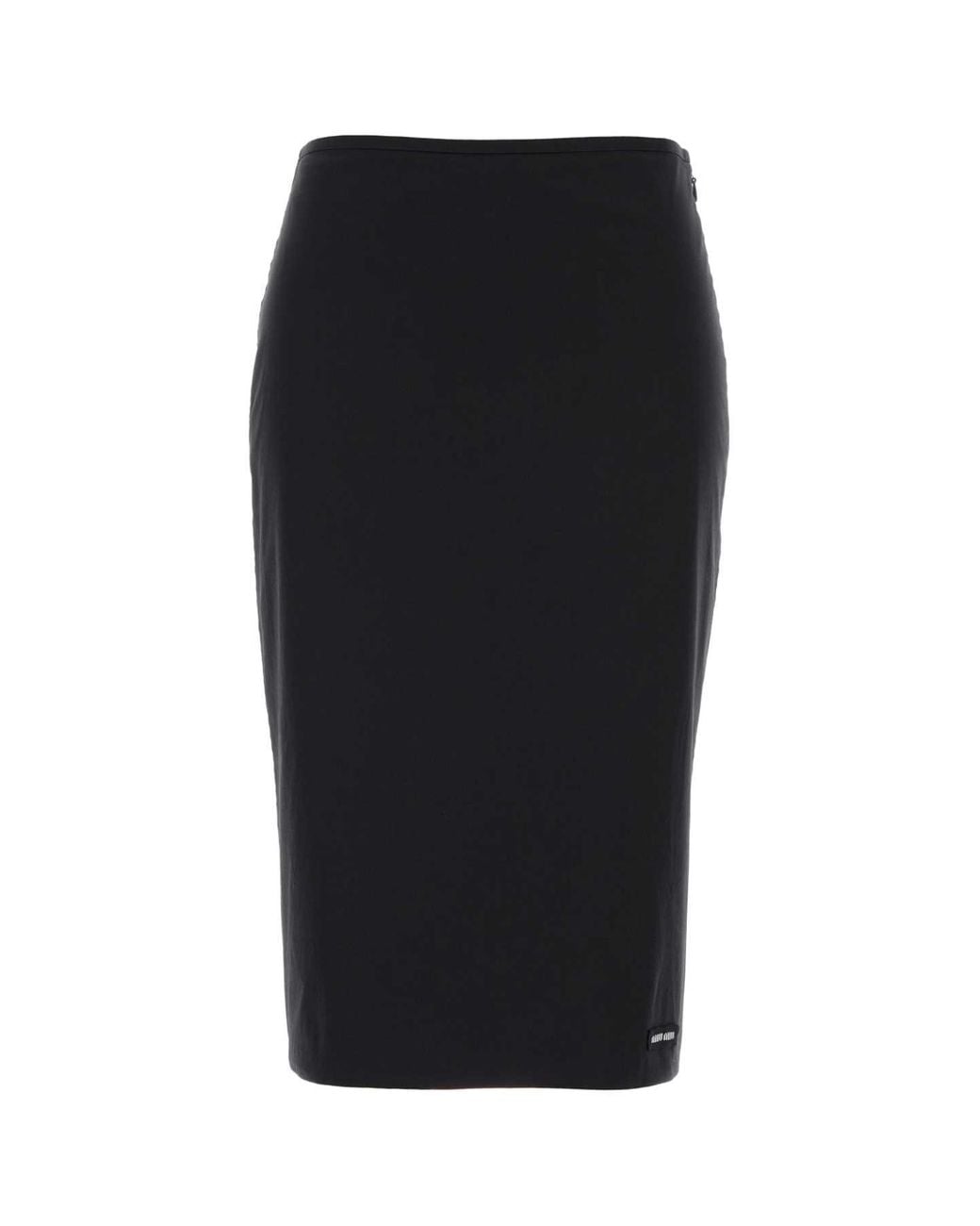 Miu Miu Black Stretch Poplin Skirt