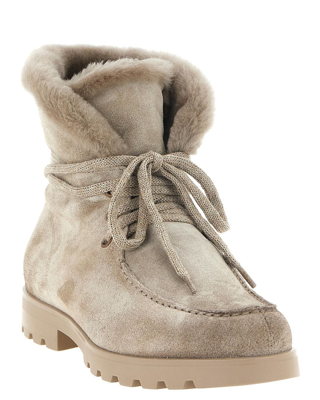 Santoni Natural Suede Ankle Boots