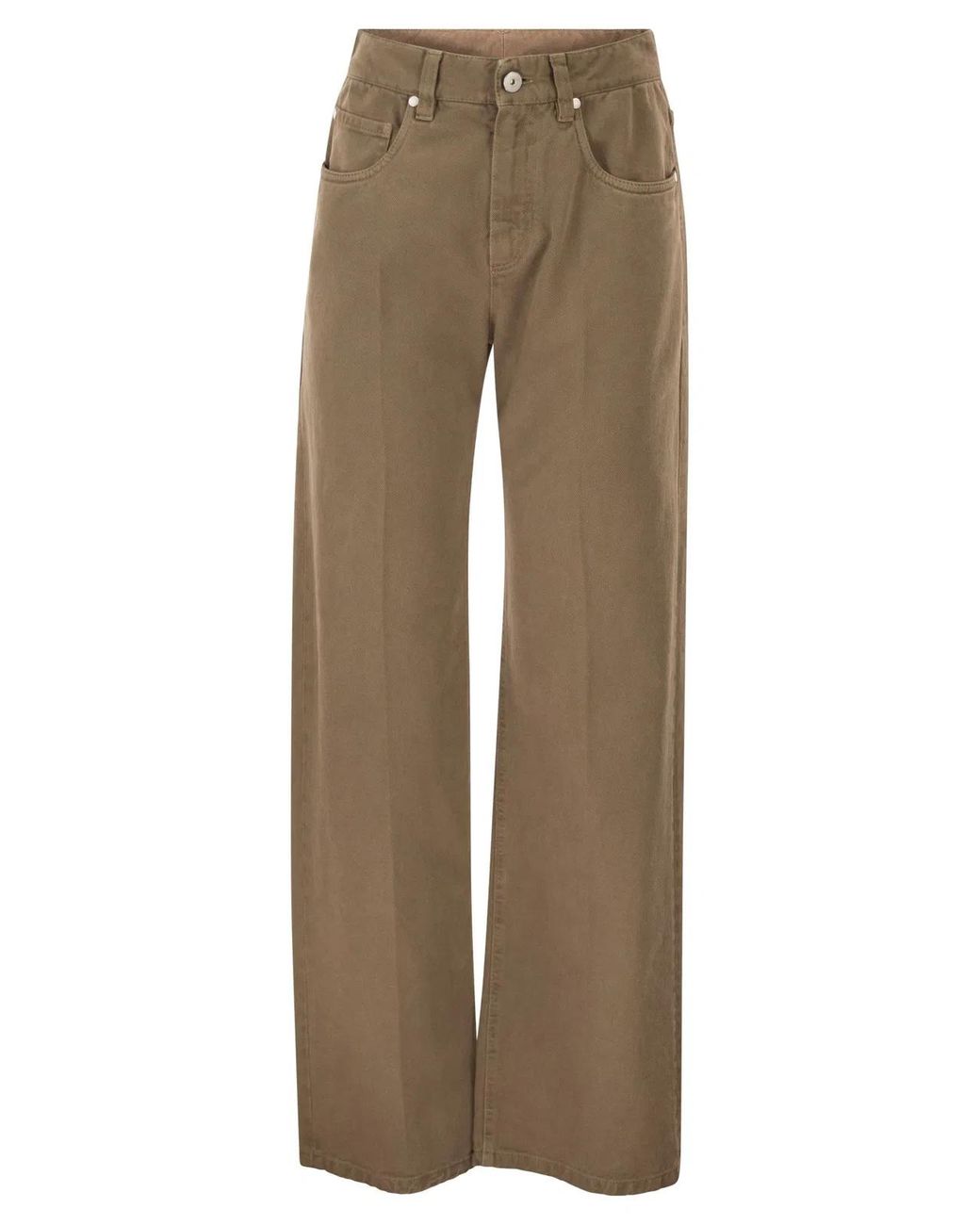 Brunello Cucinelli Natural Contemporary Loose Trousers