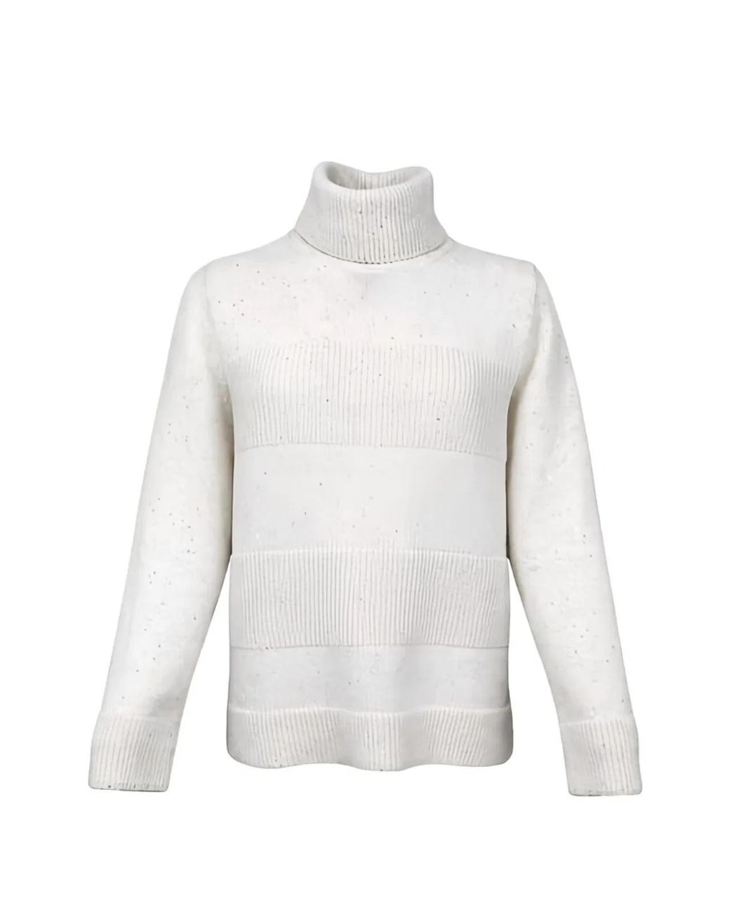 D.exterior White Chalk Wool Sweater