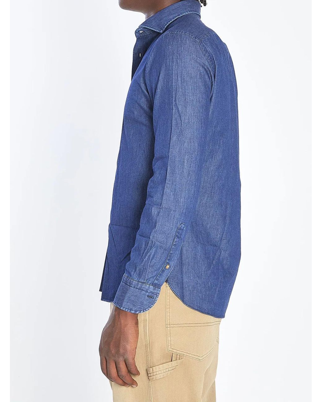 Borriello Blue Marechiaro Denim Shirt for men