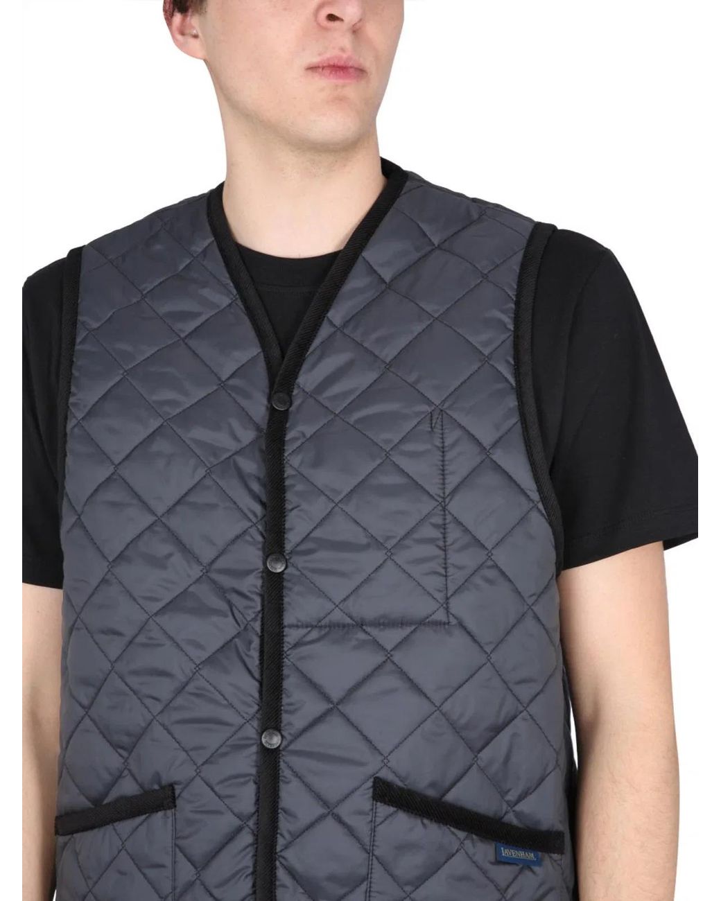 Lavenham Black Dublin Vest for men
