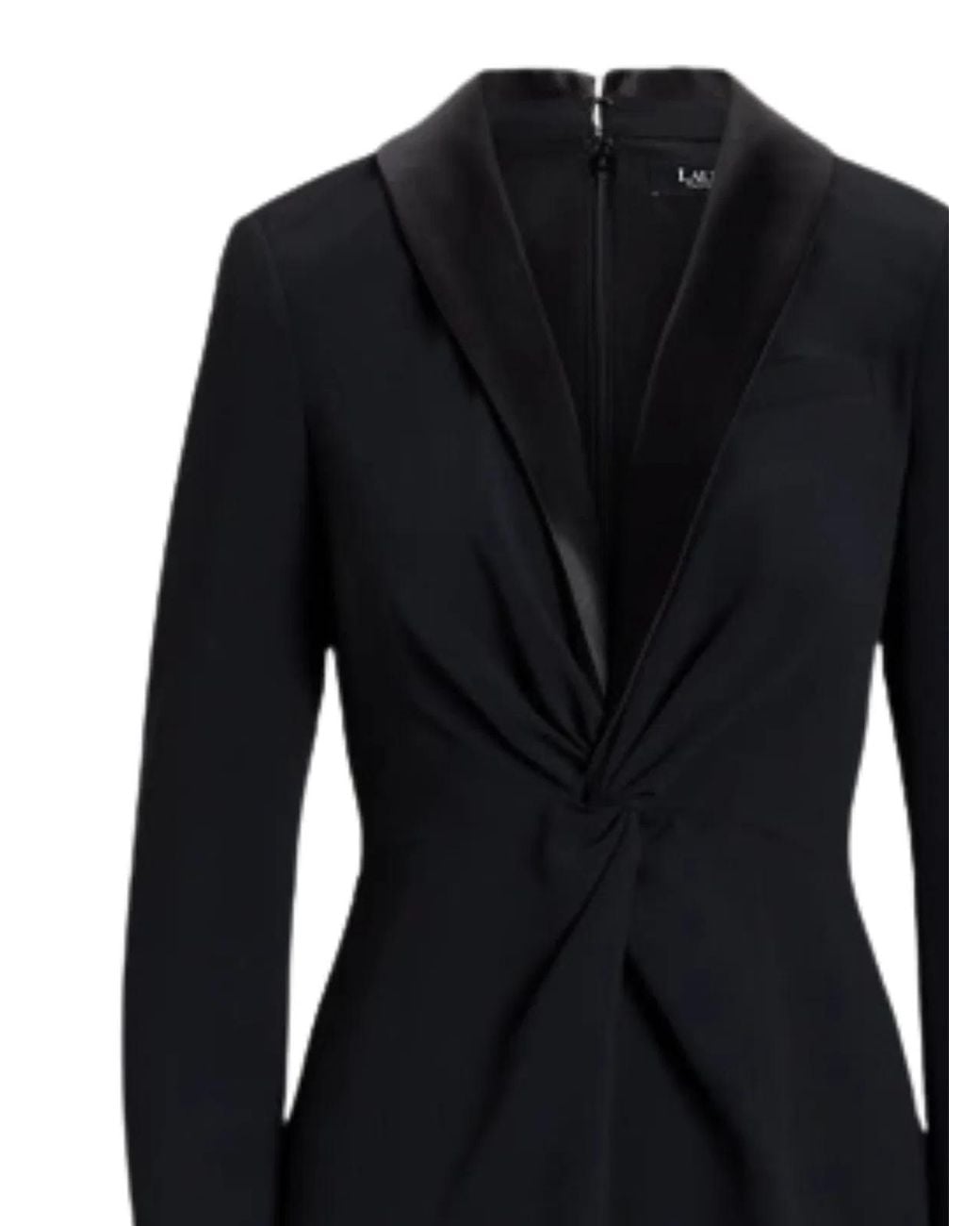 Ralph Lauren Black Zeenai Short Long Sleeve Cocktail Dress
