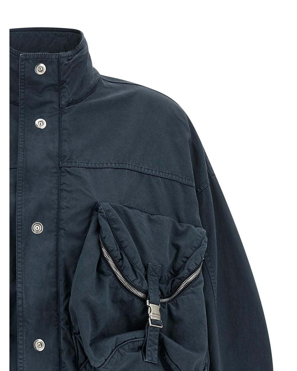 The Attico Blue Utility Bomber Jacket