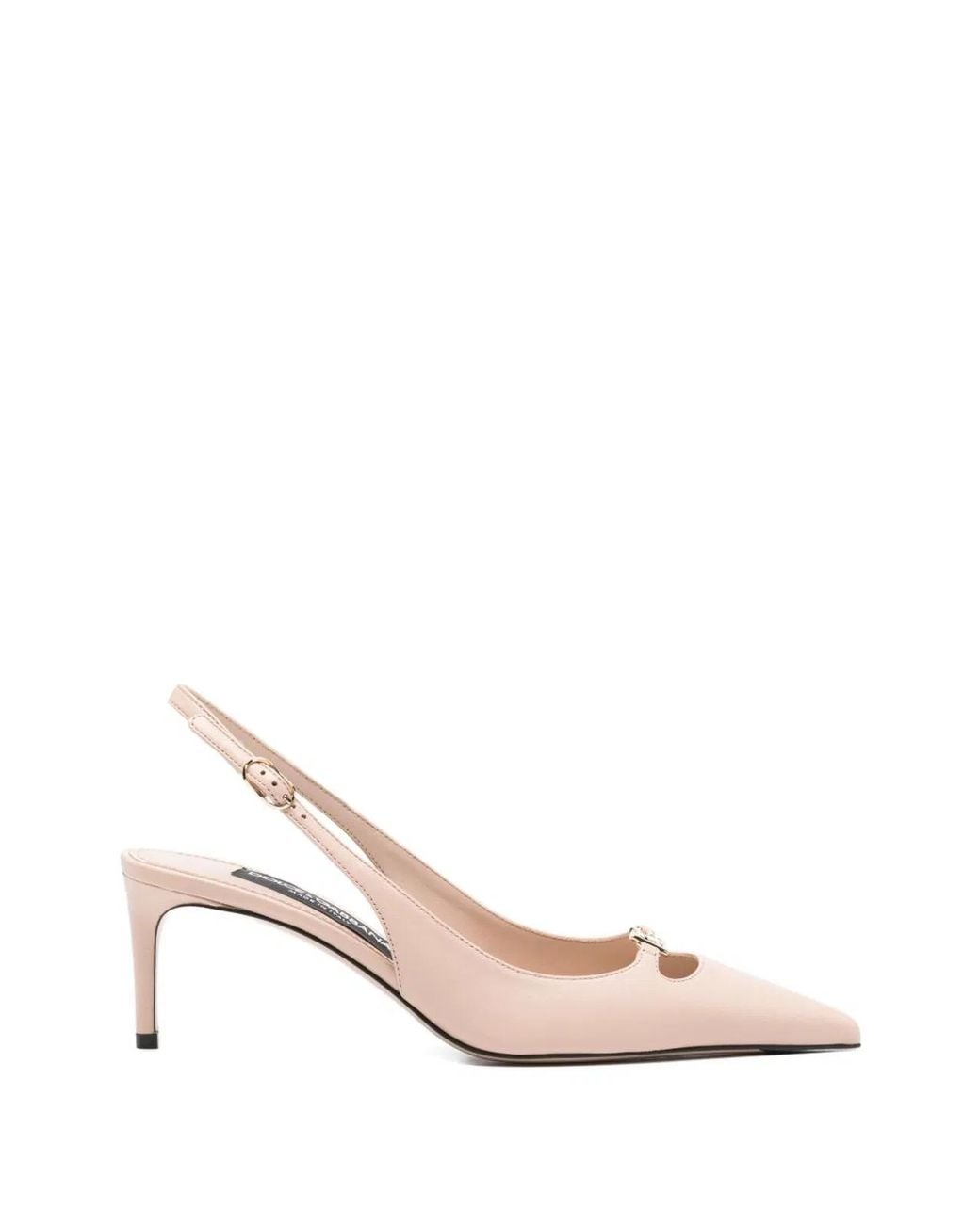 Dolce & Gabbana Pink Dolce & Gabbana Leather Pumps With Logo