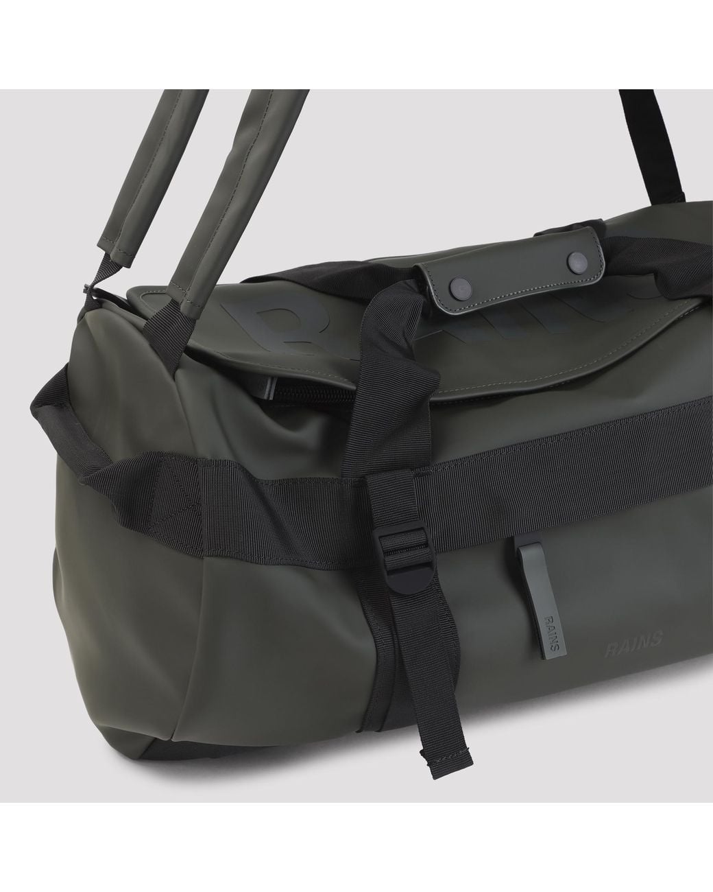 Rains Black Texel Duffle Small Bag for men