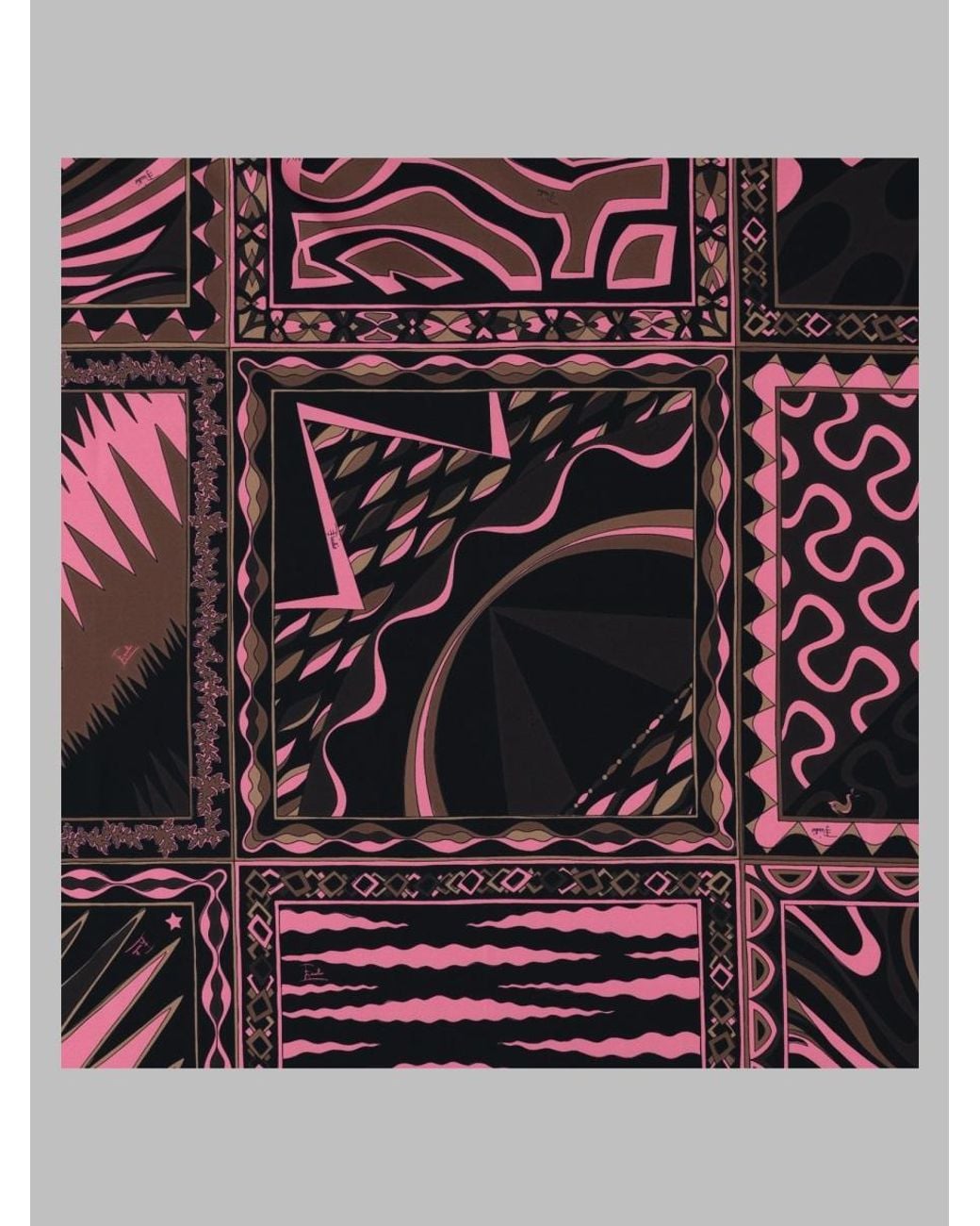 Emilio Pucci Red Printed Silk Square Scarf