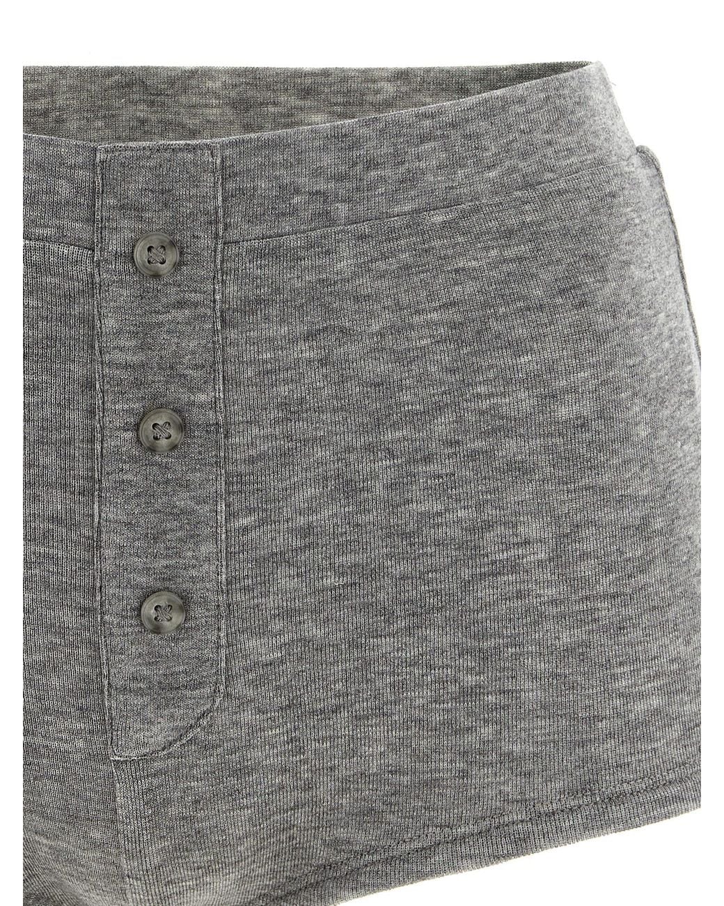 Entire studios Gray 'Booty' Button Shorts