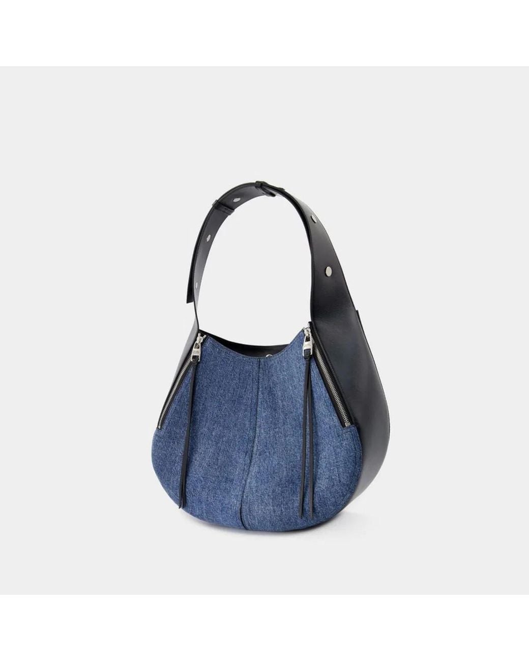 McQueen Blue The Skull Hobo Bag