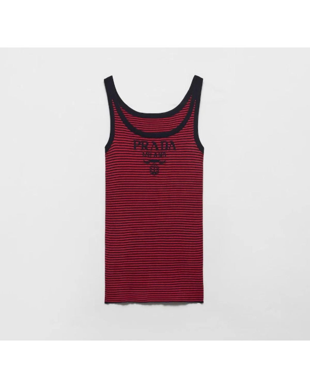 Prada Red Recycled Silk Top
