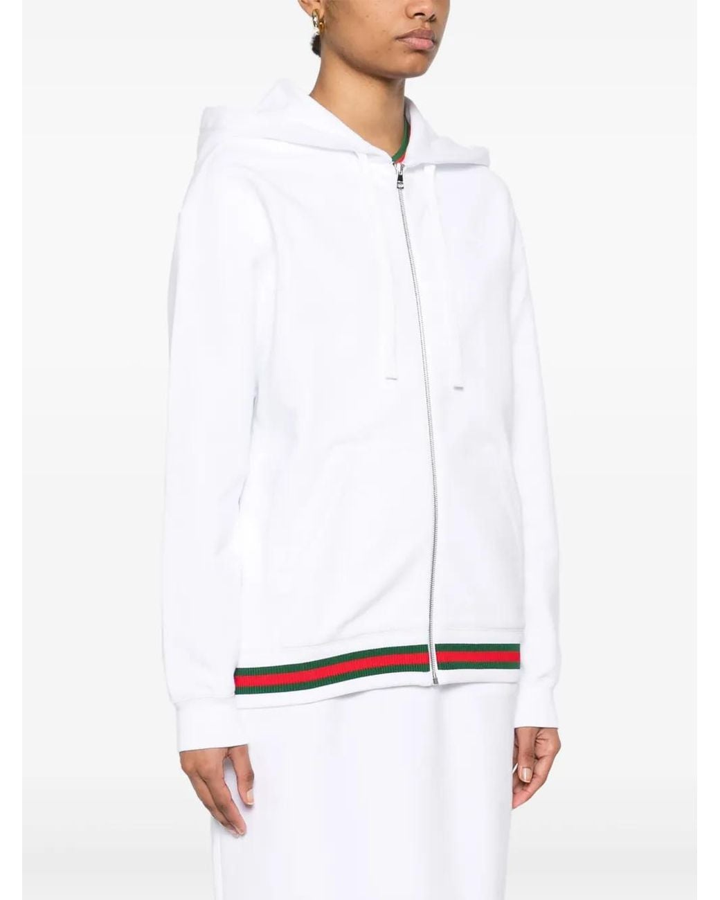 Gucci White Cotton Jersey Sweatshirt