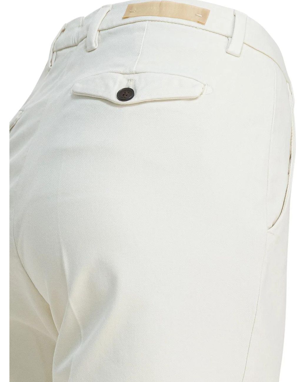 Briglia 1949 White Cotton Modal Trousers