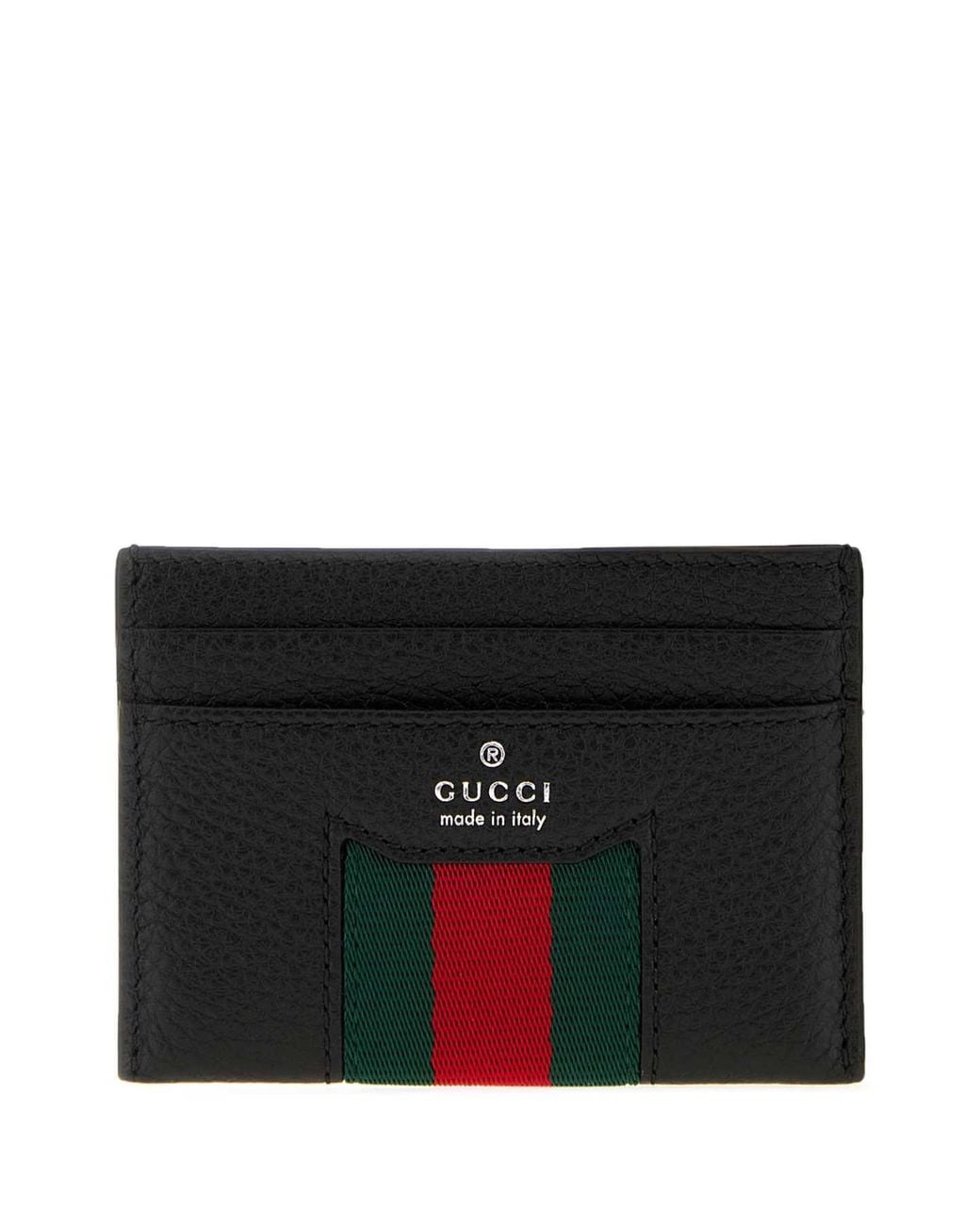 Gucci Black Leather Card Holder for men