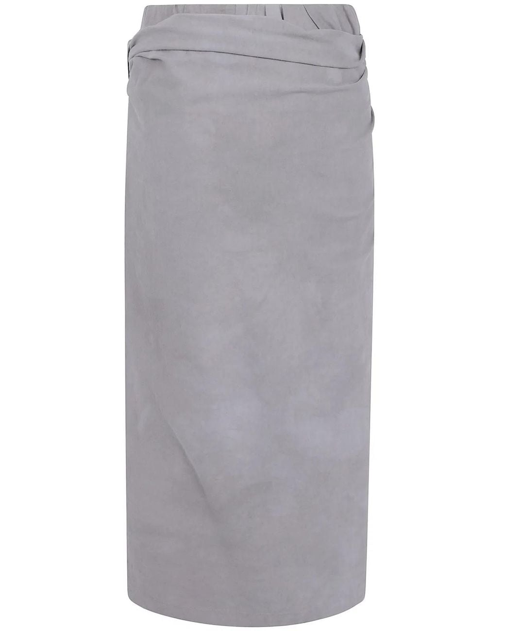 Ziggy Chen Gray Asymetric Jersey Skirt
