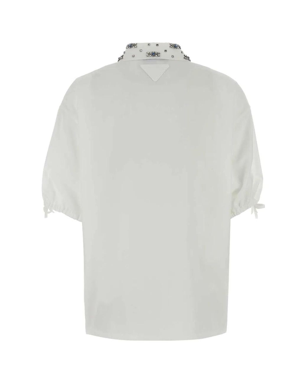 Prada White Regular Embellished Shirt
