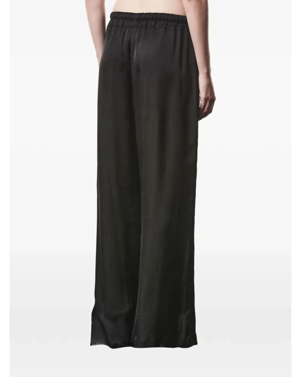 Thom Krom Black Wide Leg Trousers