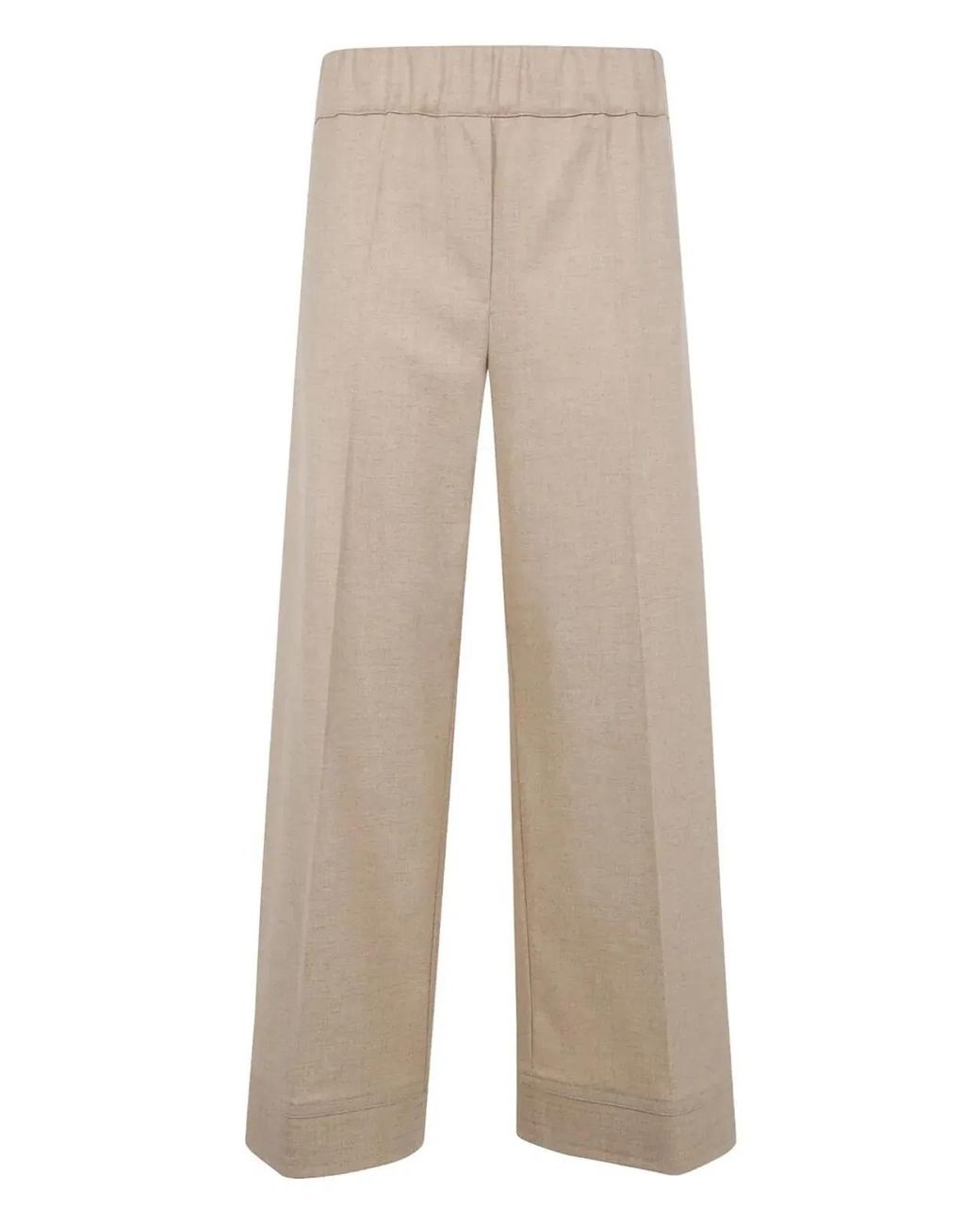 D.exterior Natural Soft Flanel Wide Leg Short Trousers