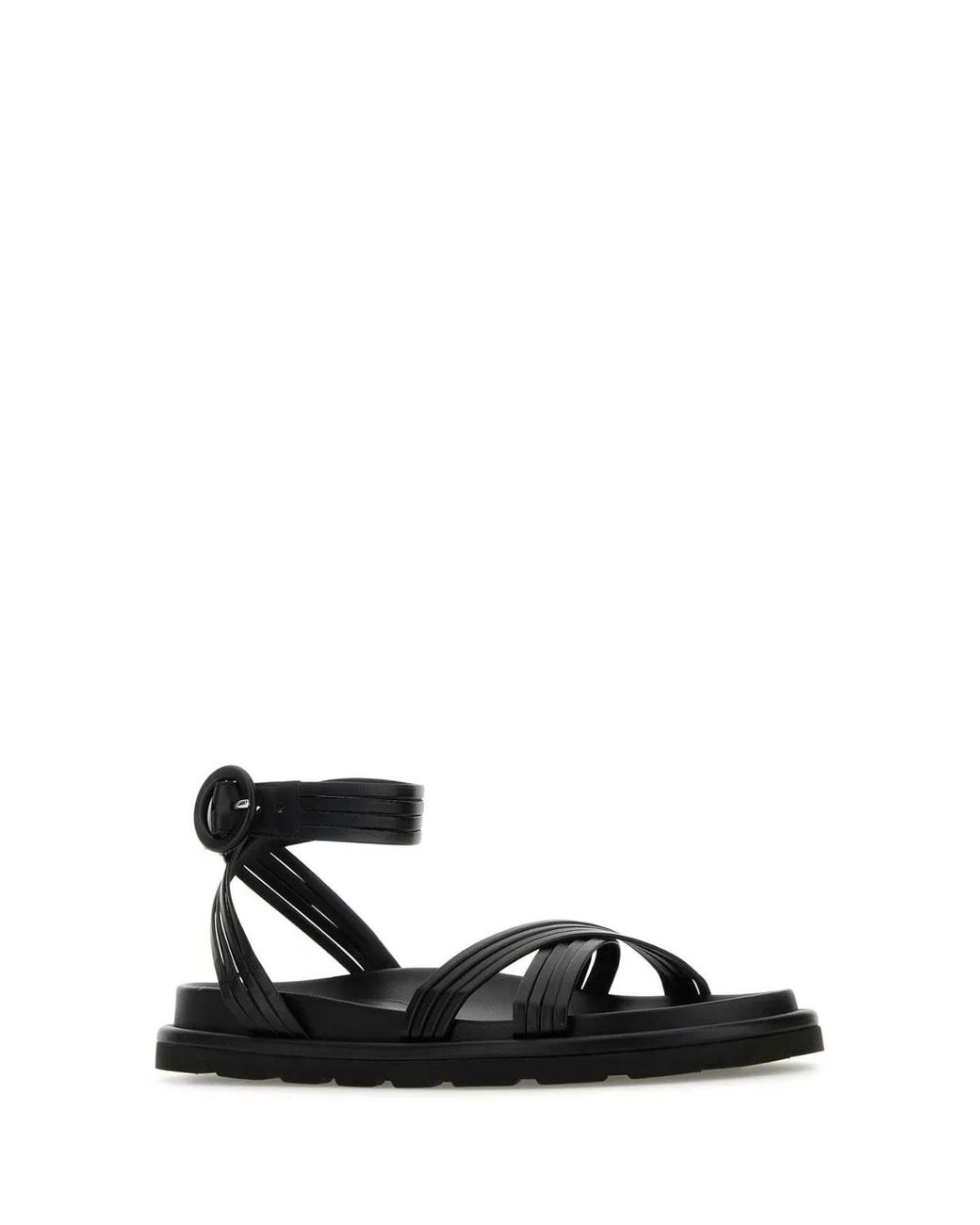 Gianvito Rossi Black Nappa Leather Lianne Sandals