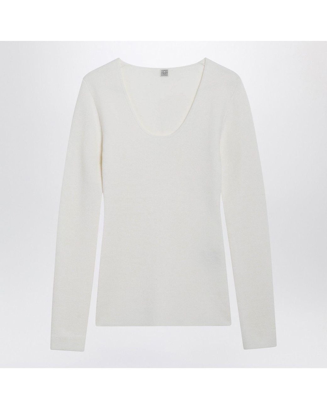 Totême White Compact Sweater