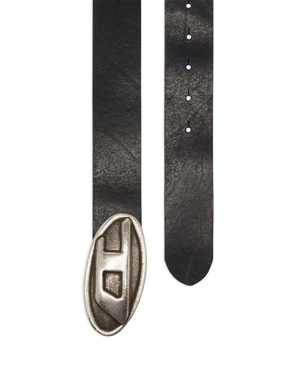 DIESEL Black Polyurethane Belt