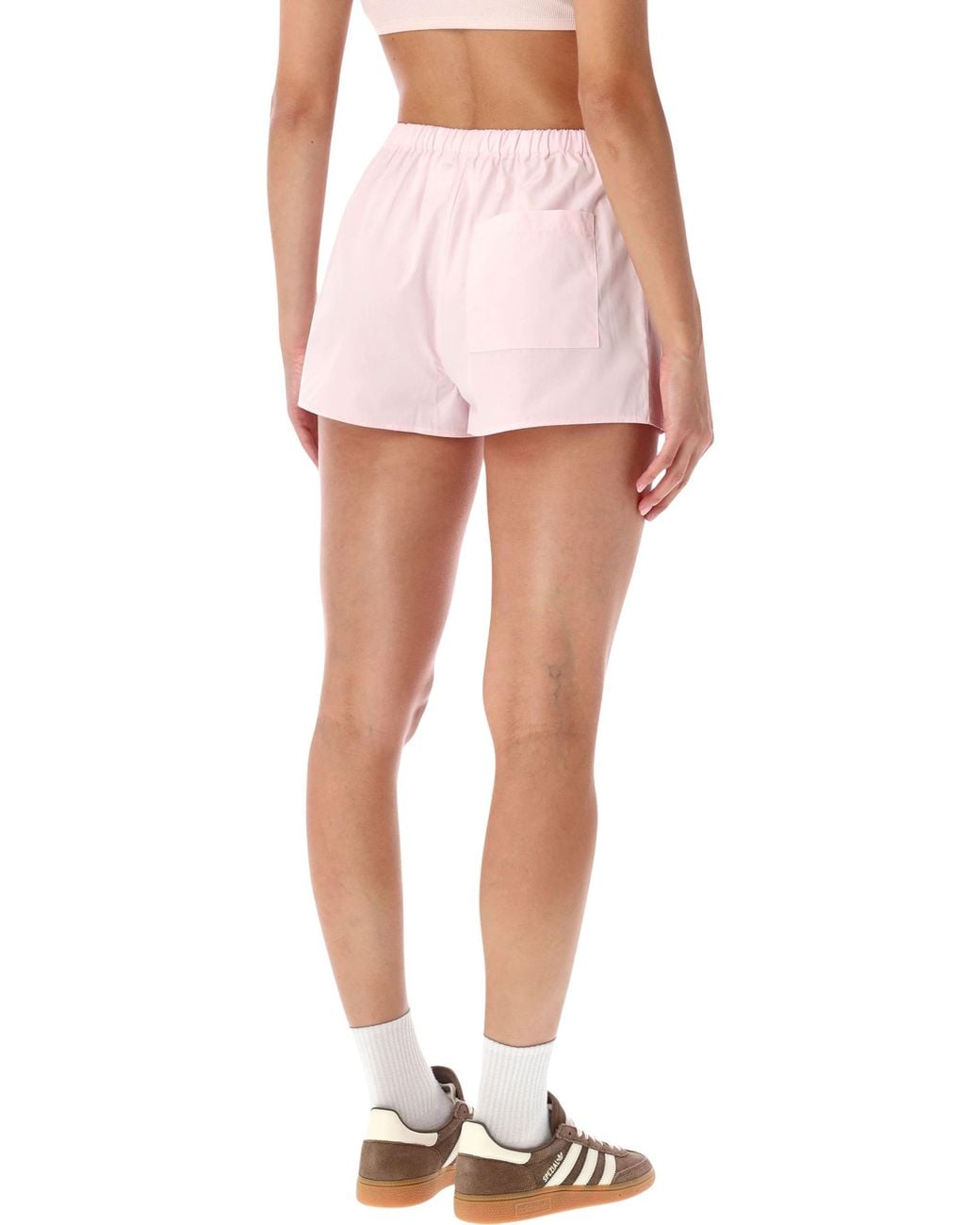 Sporty & Rich Pink Sporty & Rich Popeline Short