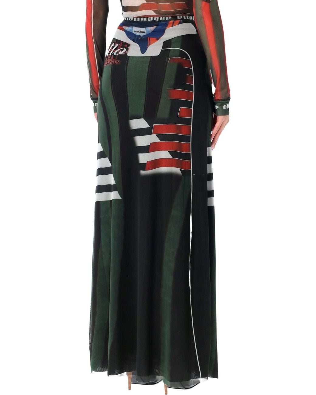 OTTOLINGER Black Mesh Long Skirt