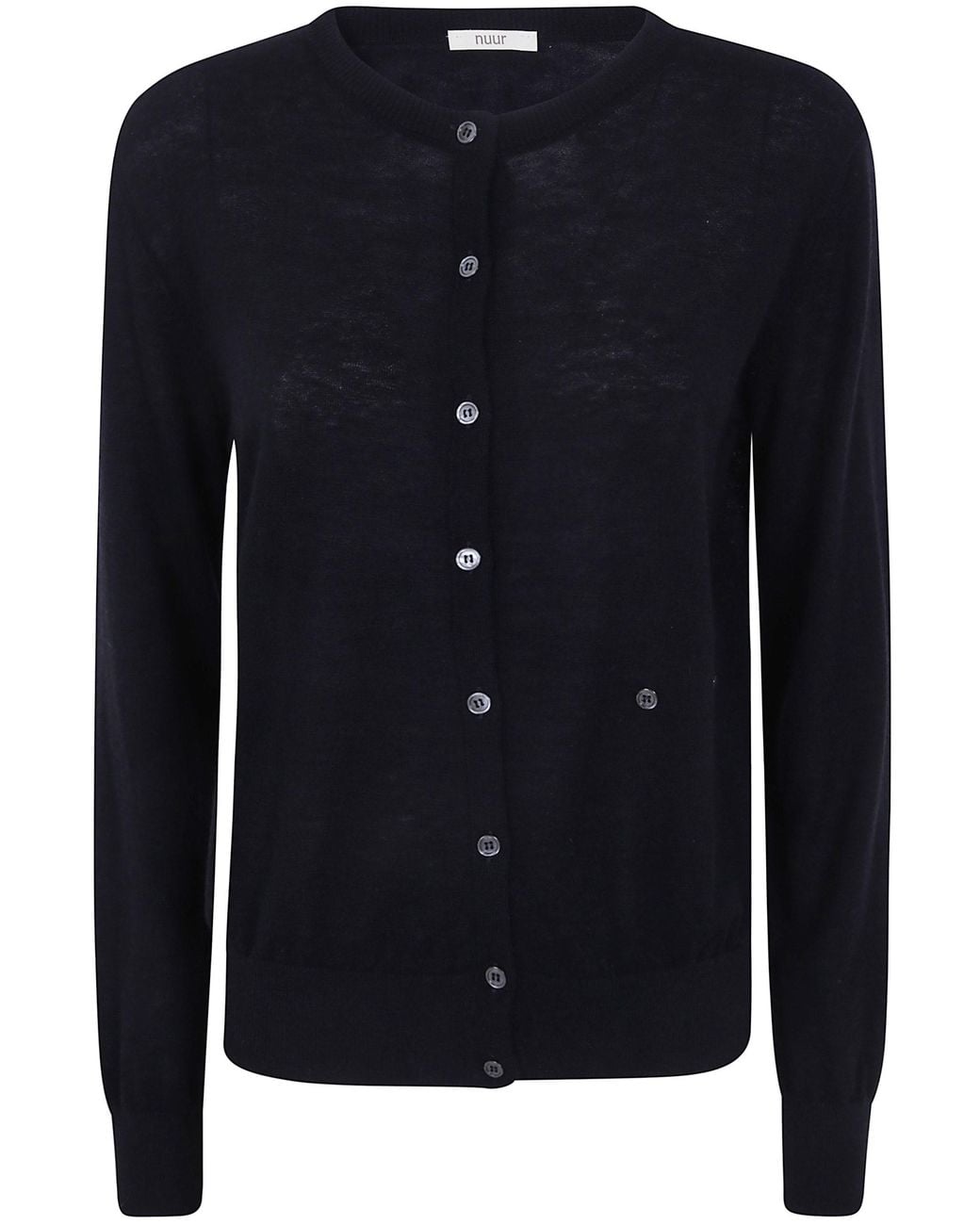 Nuur Blue Korean Double Breasted Cardigan