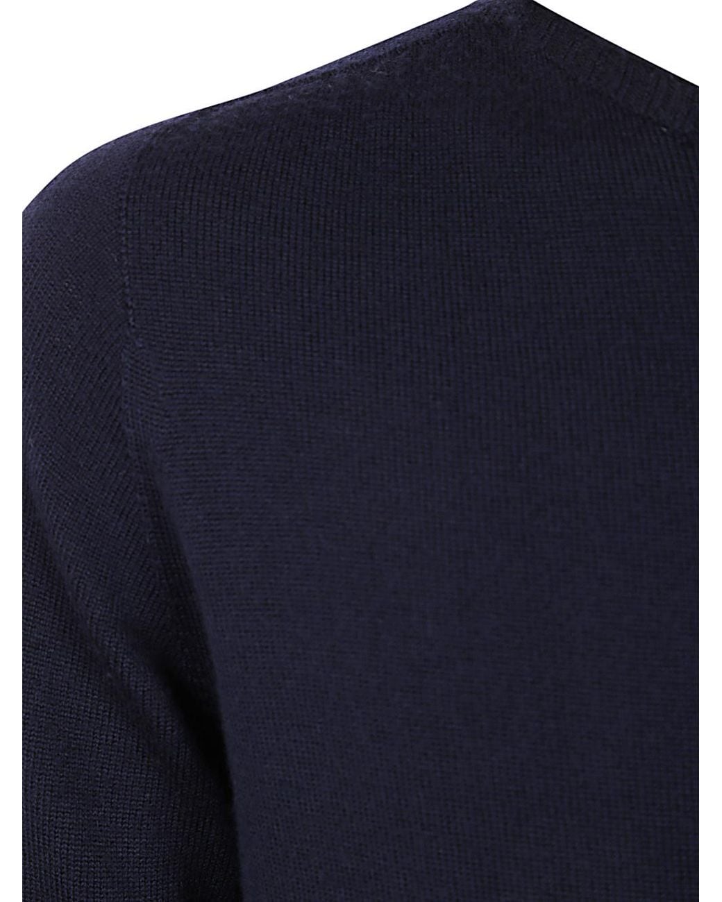 MD75 Blue Round Neck Merinos Sweater for men