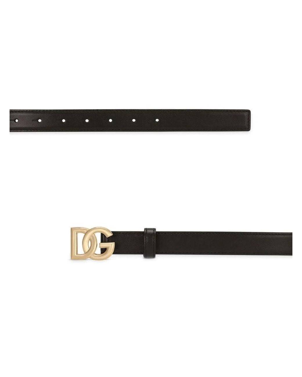 Dolce & Gabbana Black Dolce & Gabbana Logo Leather Belt