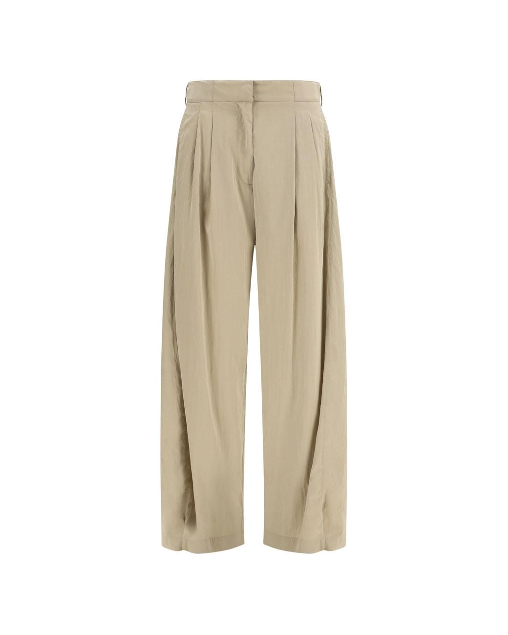 The Row Natural Iven Silk And Nylon Pants