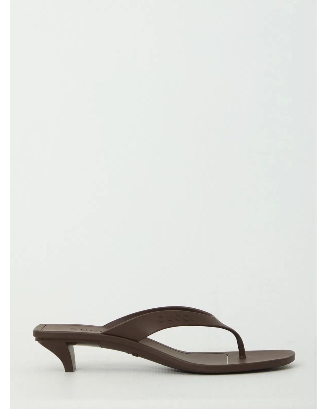 Gucci Brown Vittoria Thong Sandals