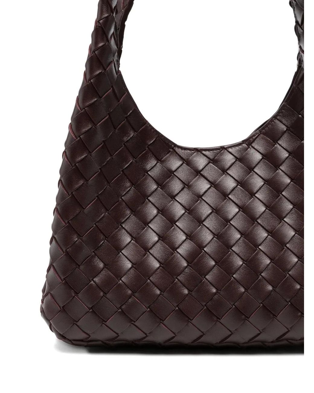 Bottega Veneta Black Small Campana Intrecciato Shoulder Bag