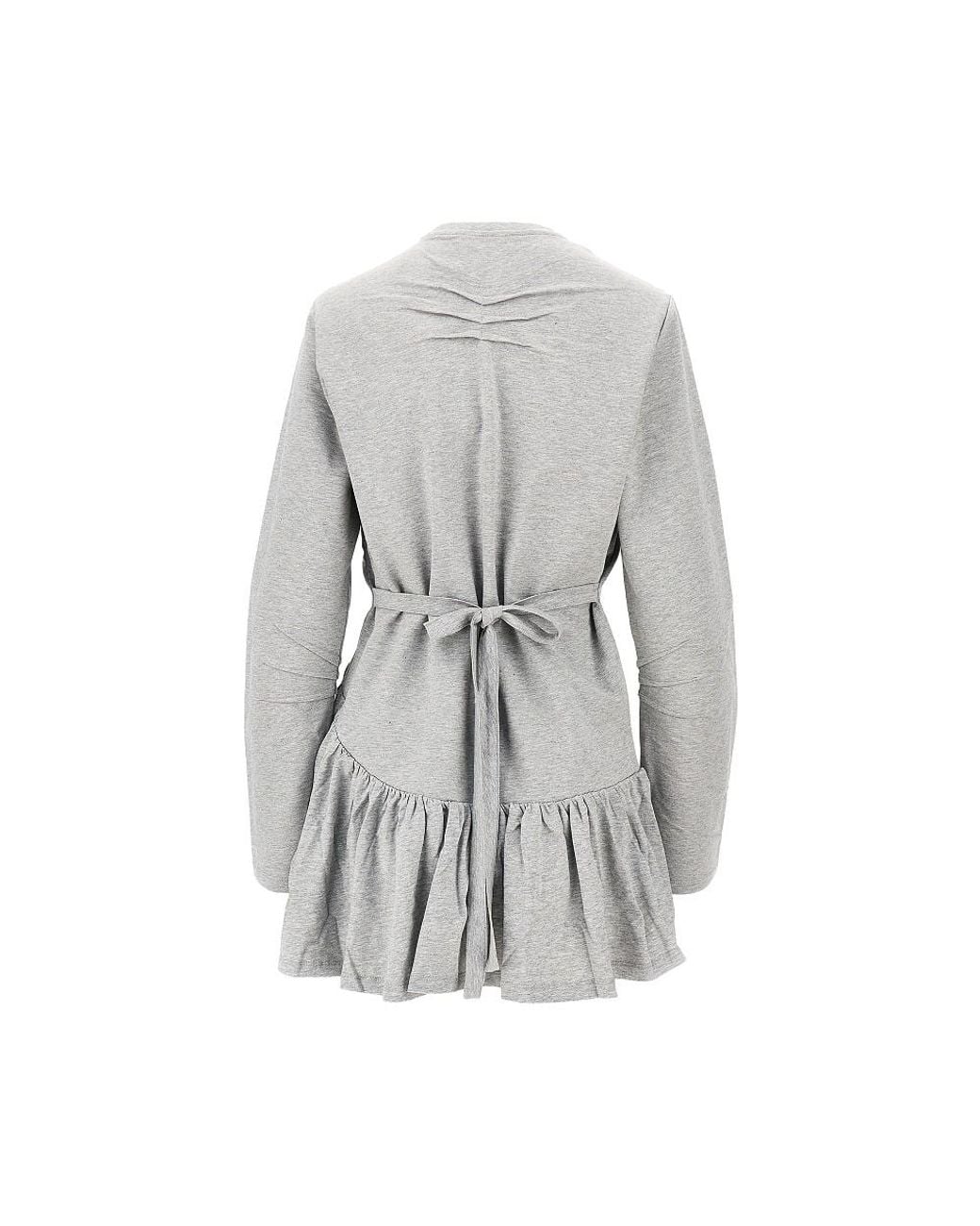The Attico Gray Mélange Jersey Mini Dress