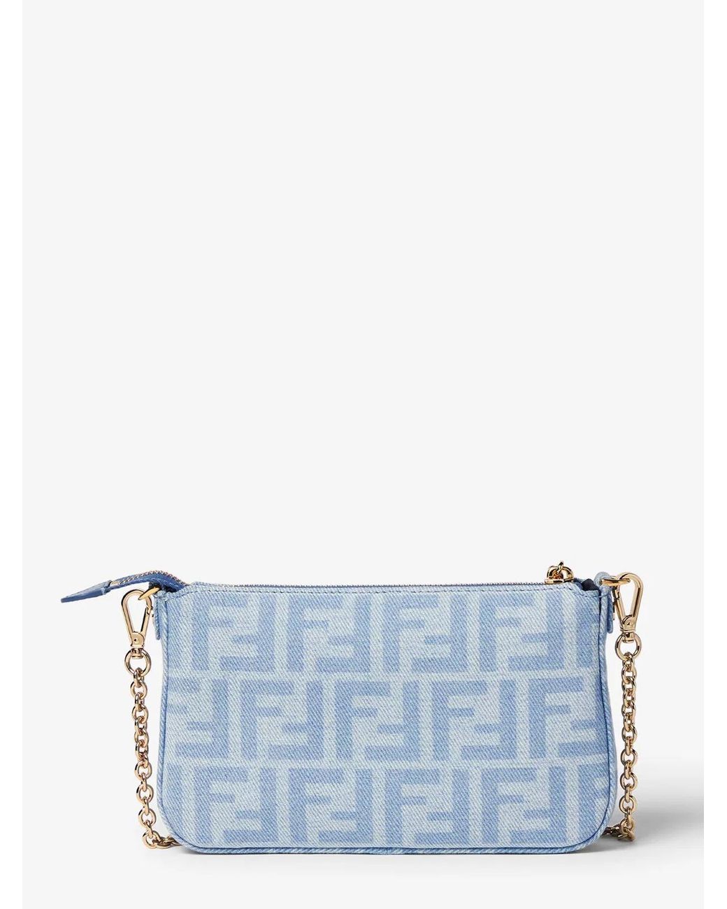 Fendi Blue Pouch Baguette