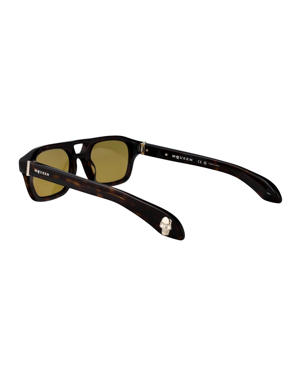 McQueen Yellow Havana-Havana- Recycled Acetate Sunglasses for men