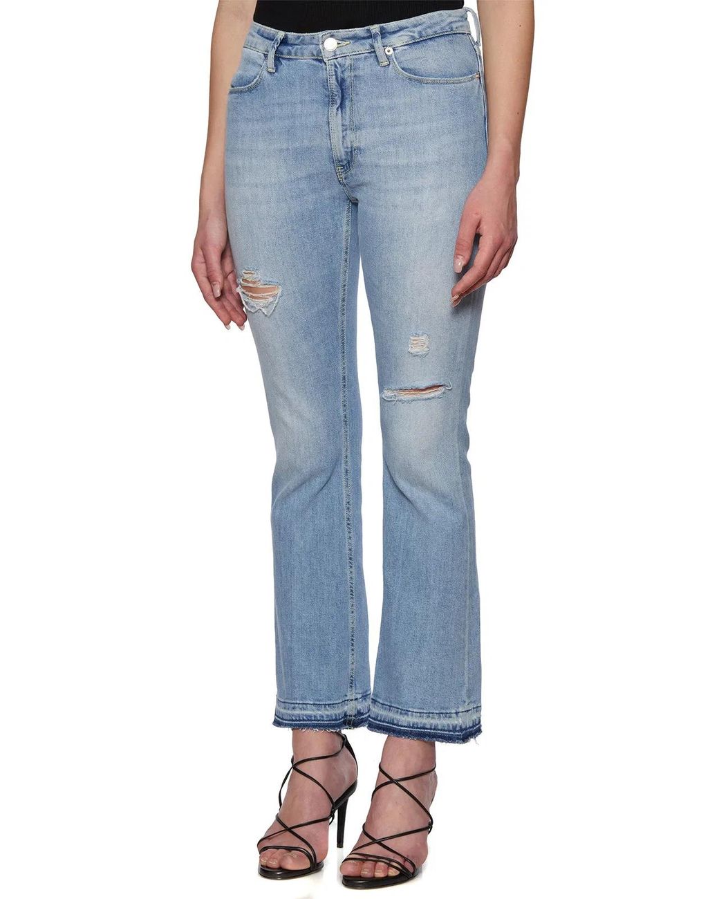 Dondup Blue Cotton Mandy Pants