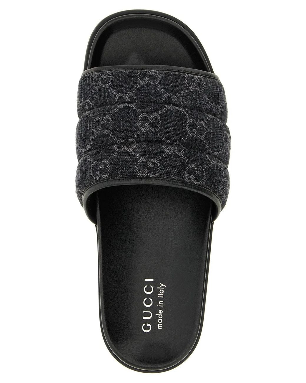 Gucci Black Logo Slides for men