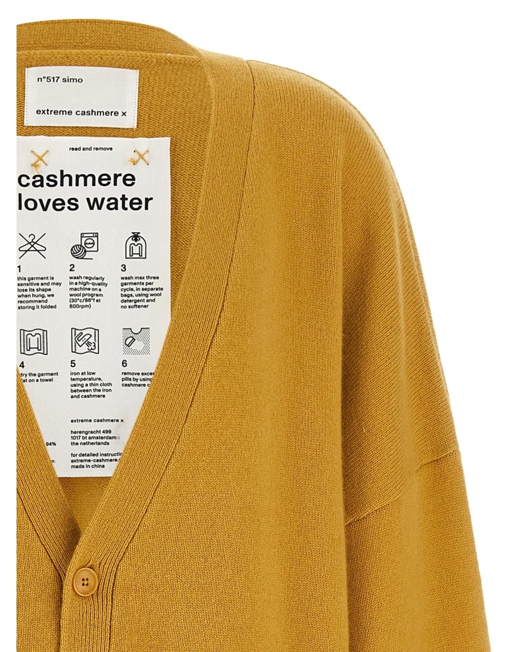 Extreme Cashmere Yellow 'N°517 Simo' Cardigan