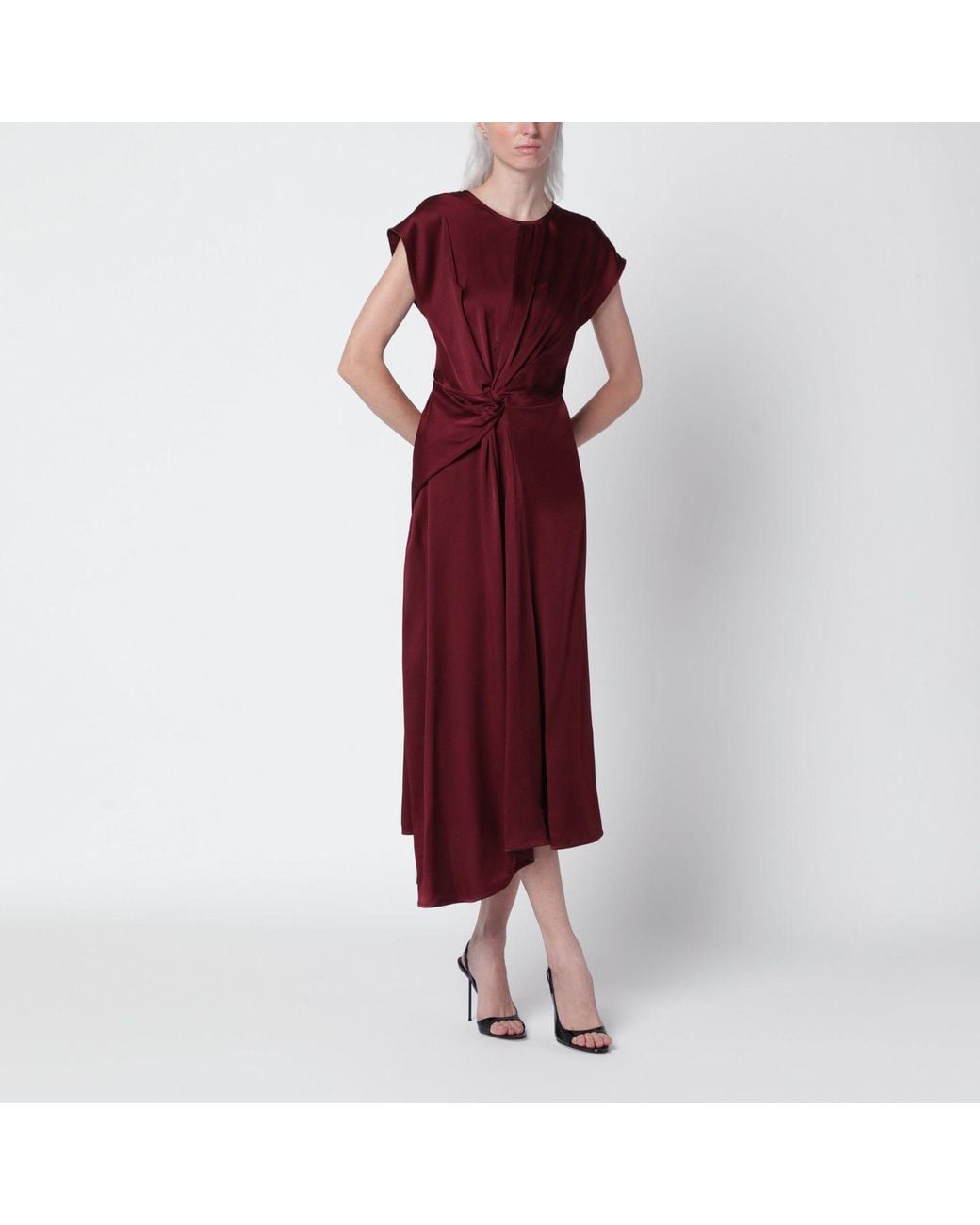Victoria Beckham Red Aria Midi Dress