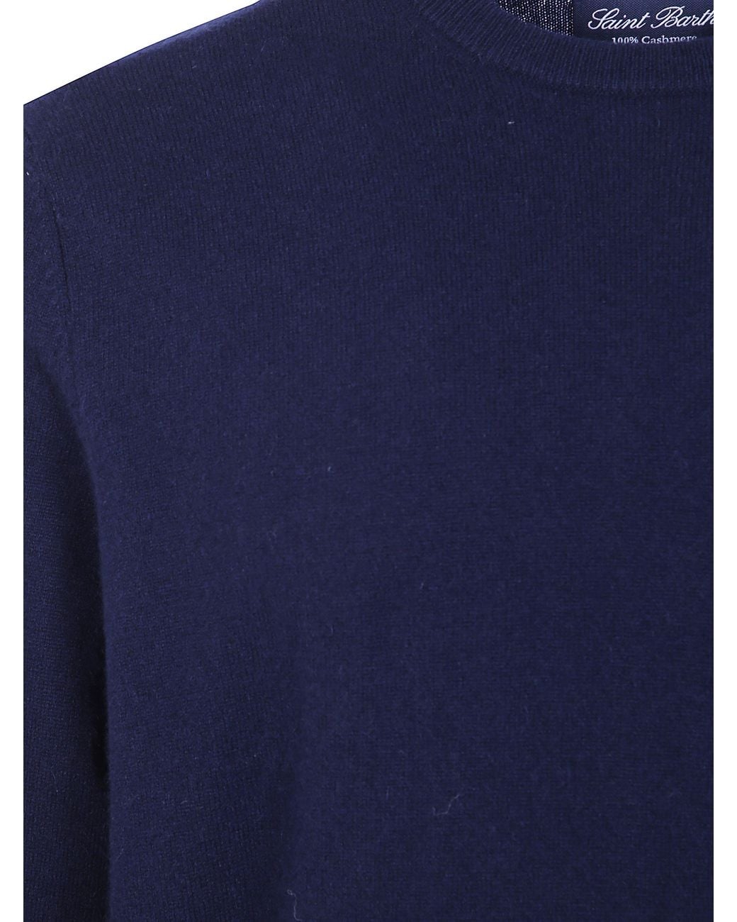 Mc2 Saint Barth Blue "Regent" Cashmere Round Neck Sweater for men