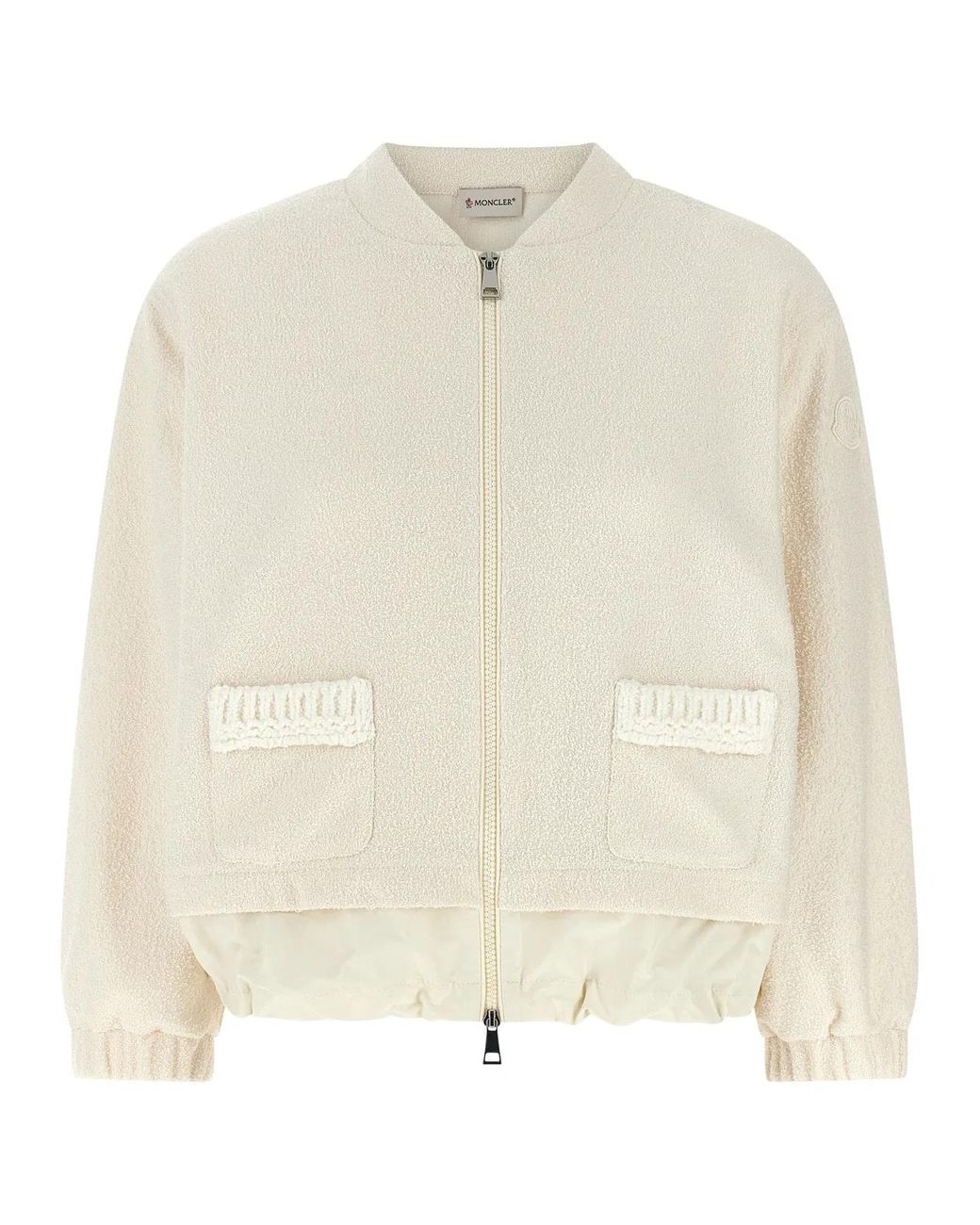 Moncler Natural Bouclé Cardigan