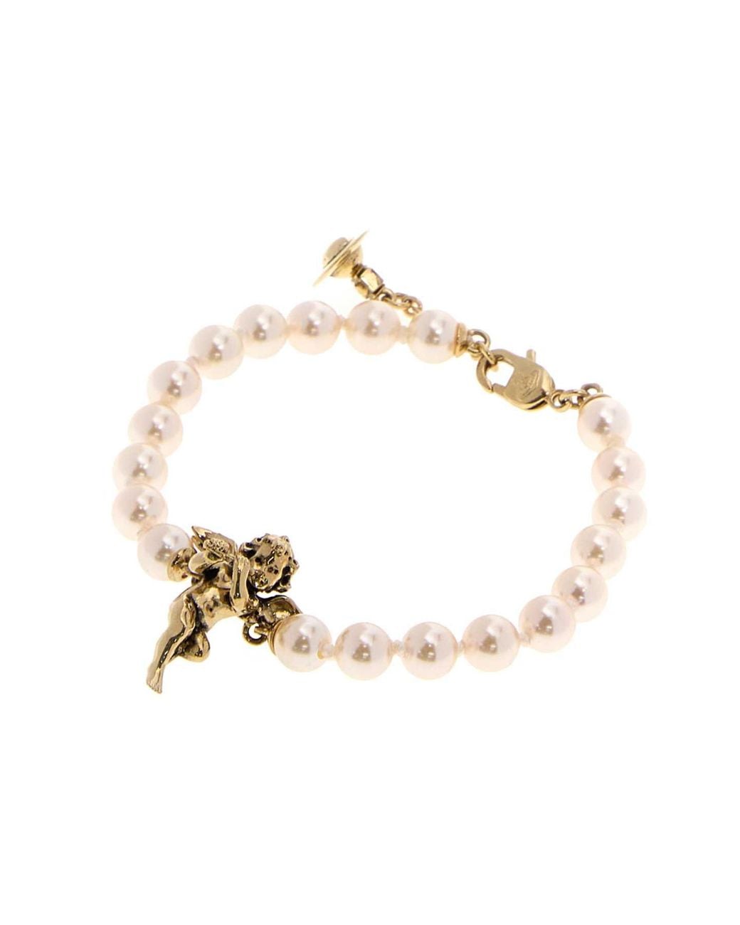 Vivienne Westwood Metallic Putti Pearl Bracelet