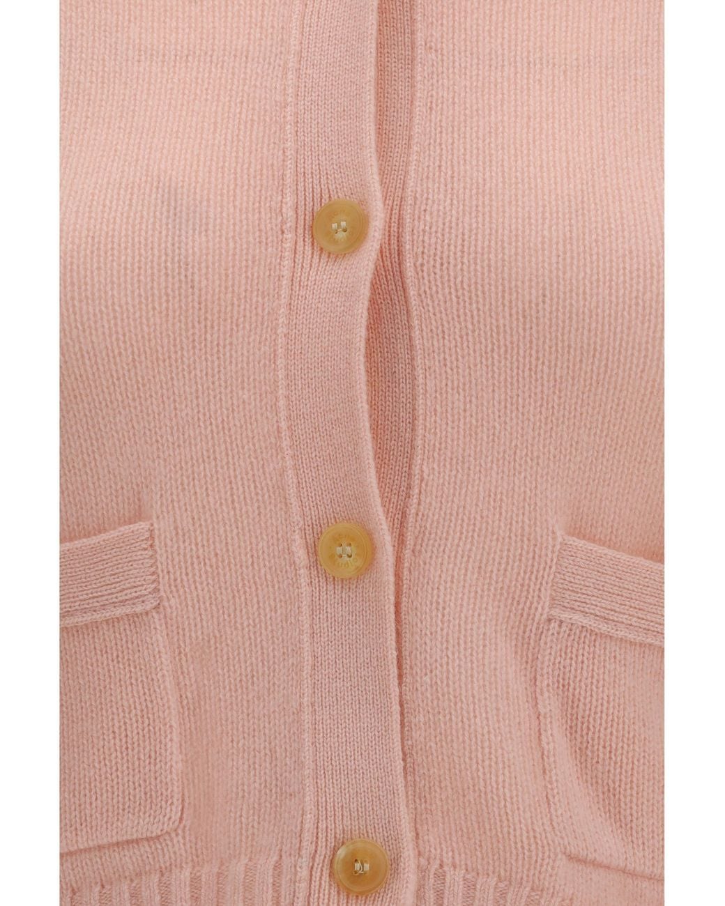 Acne Pink Cashmere V-Neck Cardigan