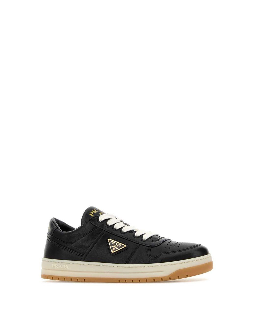 Prada Black Nappa Leather Downtown Sneakers