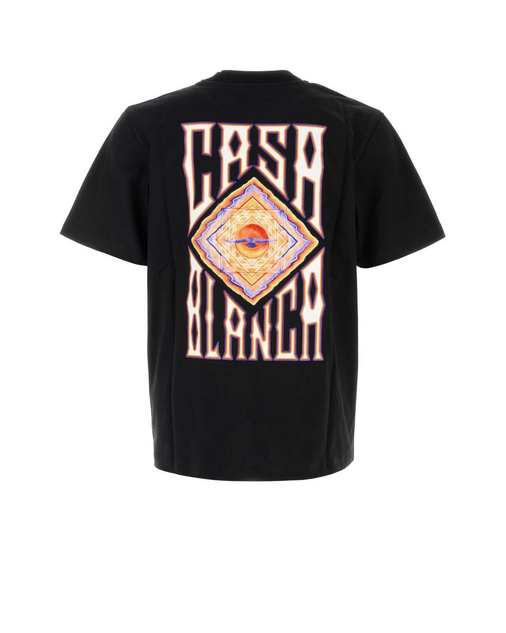 Casablanca Black Organic Cotton Jersey T-Shirt for men