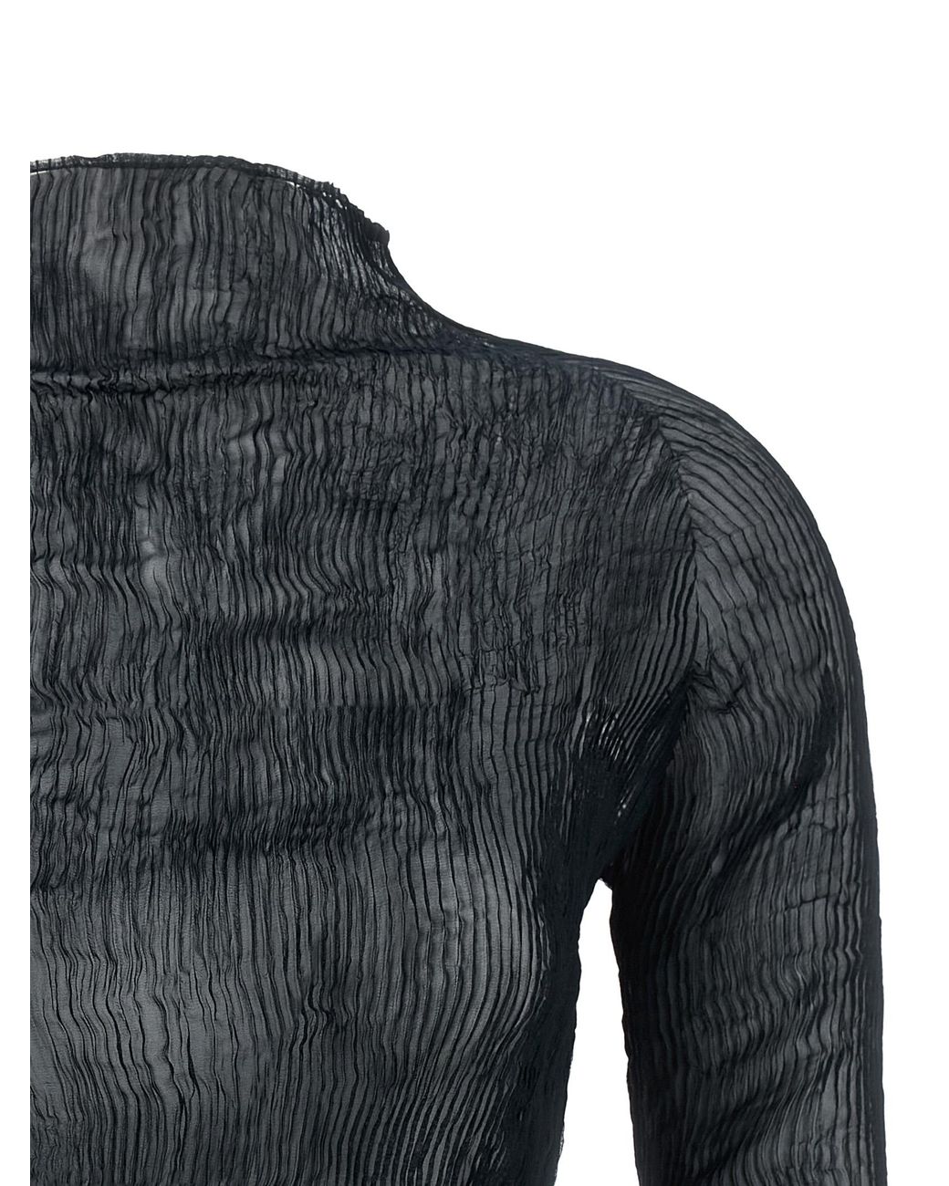 Issey Miyake Black 'Chiffon Twist 1' Sweater