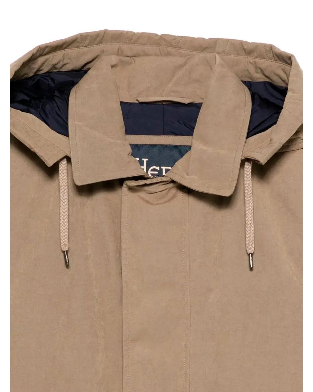 Herno Natural Padded Long Parka With Hood for men