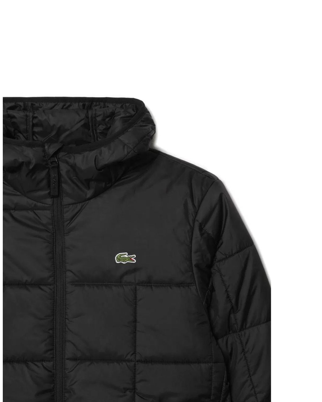 Lacoste Black Logo Waterproof Puffer Jacket for men