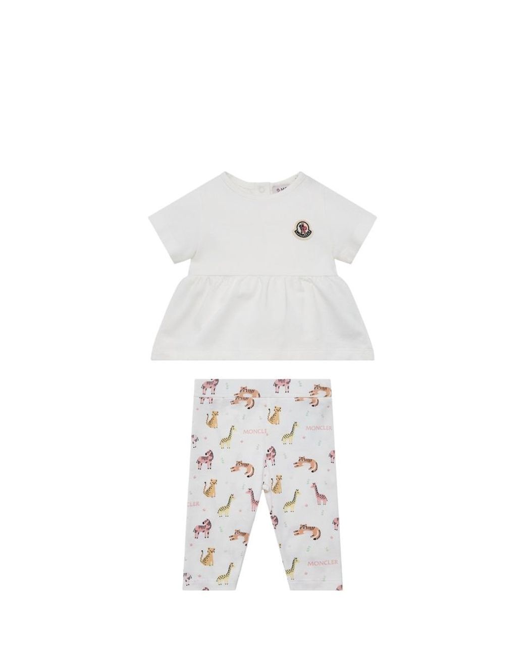 Moncler White T-Shirt With Pants Set