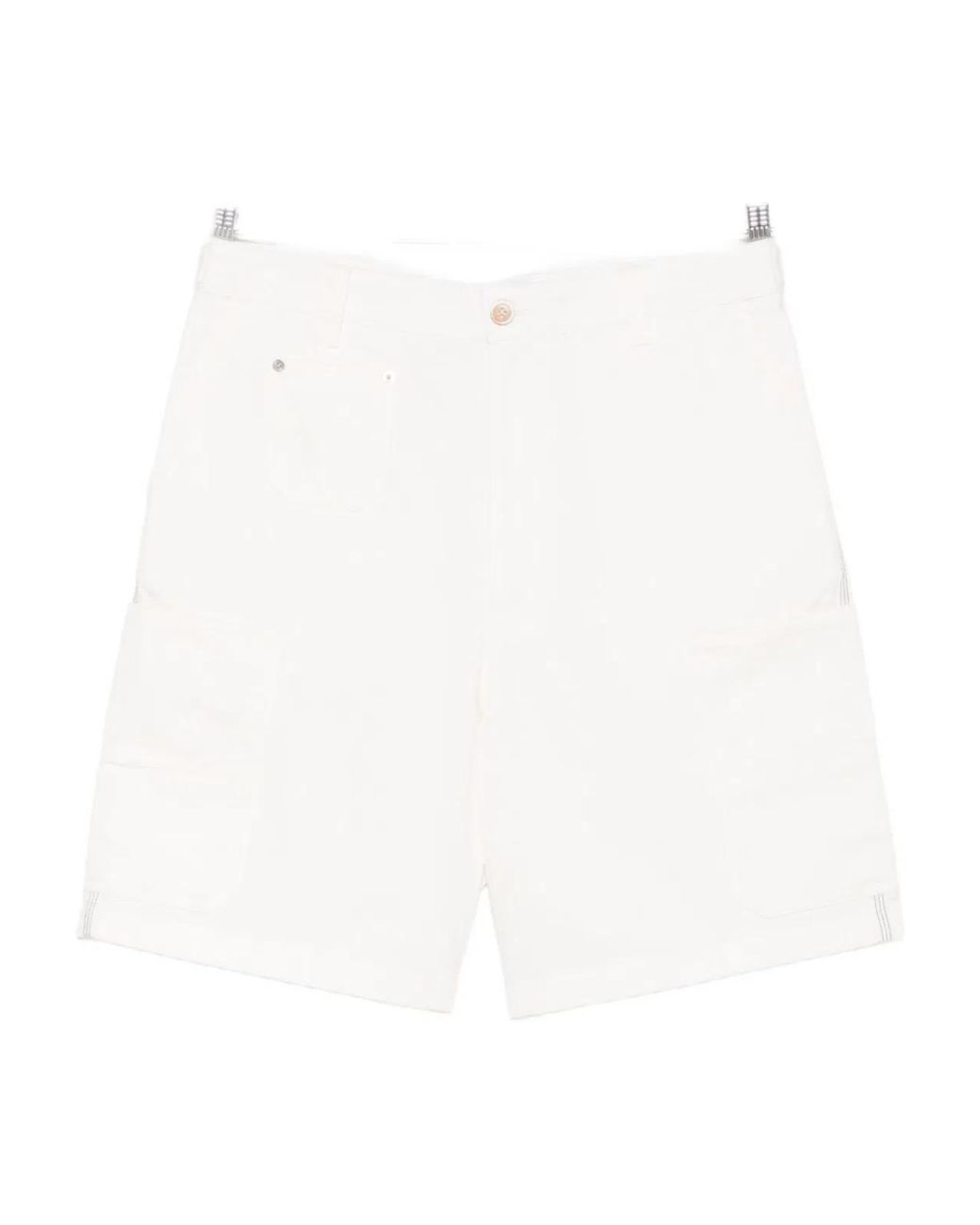 Givenchy White Denim Cargo Shorts for men